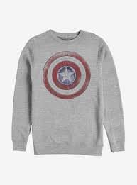 Marvel The Falcon And The Winter Soldier Paint Shield Sweatshirt - GREY | BoxLunch
