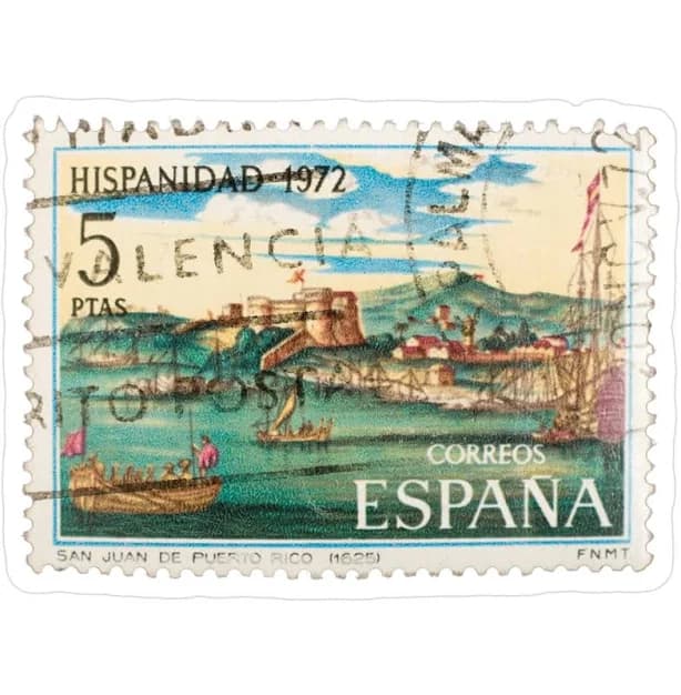 Spain Postal Stamp Stamps Sticker