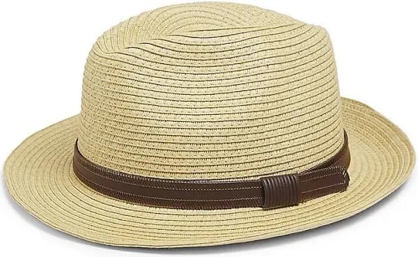 Saks Fifth Avenue Men's Braided Straw Fedora Hat