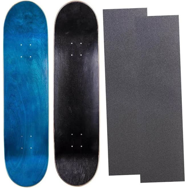 Cal 7 Maple 7.75" Black And Blue Skateboard Decks With Grip Tape