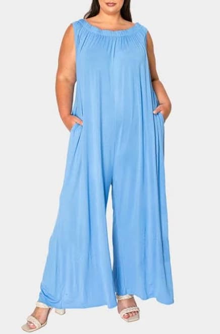 L I V D Women's Olson Wide Leg Jumpsuit with Pockets
