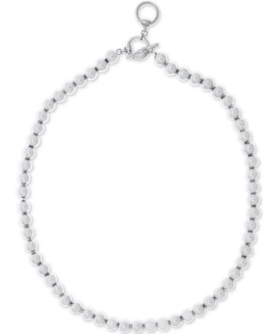 Ralph Lauren Women's Silver-Plated Ball Necklace