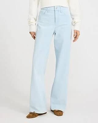 Express Women's High Waisted Wide Leg Palazzo Jeans