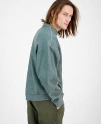 Hugo Boss Men's Dinkam Oversized Fit Long Sleeve Ribbed Logo Sweatshirt - Macy's