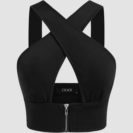 CIDER Cut Out Cross Tank Top Rave Outfits Women