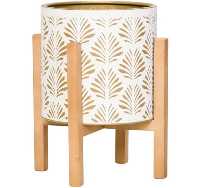 Carmina Glam Indoor Metal Pot Planter