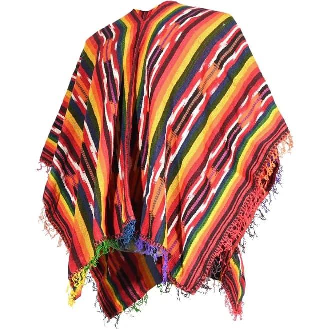 Shamans Market Peruvian Wool Blend Poncho
