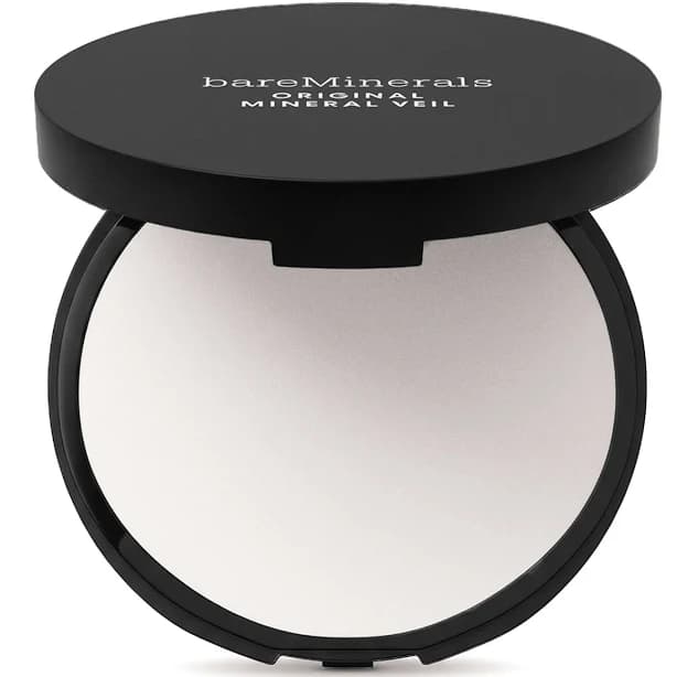 BareMinerals Original Mineral Veil Pressed Setting Powder Translucent Makeup 0.3oz/10g Weightless Blurring & Matte Finishing Powder, Pore Minimizer,
