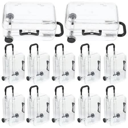 12pcs Mini Suitcase Favor Box Travel Mini Suitcases Boxes Candy Boxes Gift Boxes