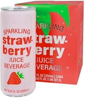 Trader J's Sparkling Stawberry Beverage Summer Drink Limited Edition - 4 cans 8.45oz each