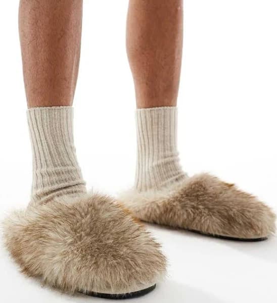 ASOS Faux Fur Mule Slippers