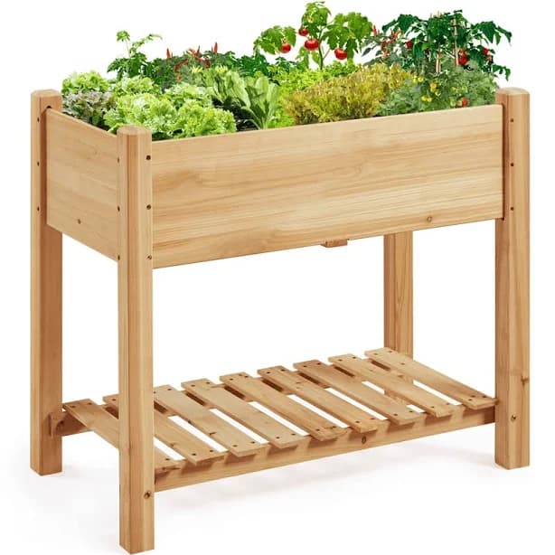 Renwick Wooden Raised Garden Bed with Legs