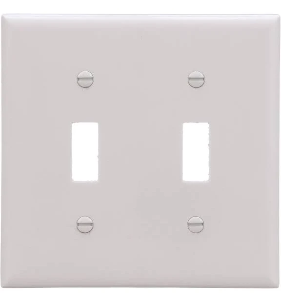 Eaton 2-Gang Standard Size Indoor Toggle Wall Plate