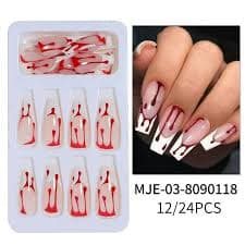 DIY Nails Acrylic Nails Long Coffin Stick on Full Cover With Pumpkin Designs Black Orange Fake Nails False Nails for Women Girls 24Pcs DIY Acrylic Nails - Walmart.com