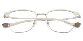 White Browline Glasses With High-quality Material