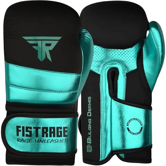 Bulging Dermis Metallic Leather Boxing Gloves