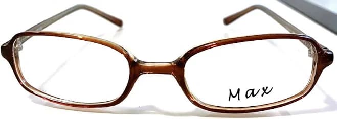 New Small Max Amber Eyeglasses Rectangular Frames Clear (See-Through) Reddish Orange ~ Discontinued Frames ~ in USA! ~ Closeout!