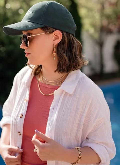 Bob Highlighted Hat Wig