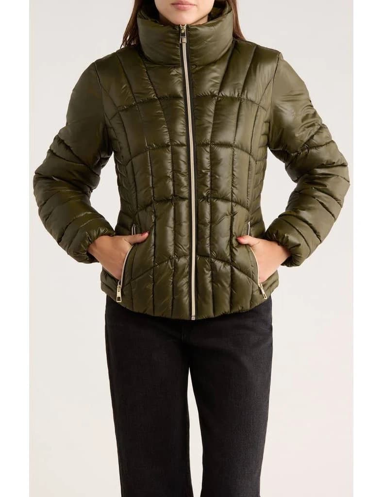 Bcbgeneration Women's Zip Corset Puffer Jacket