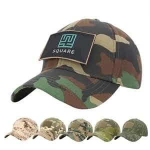 Custom Camo Baseball Cap With Removable Tactical Patch