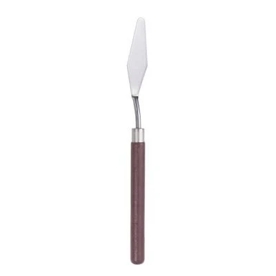 Unique Bargains Stainless Steel Wood Handle Flexible Polished Mixing Palette Knife