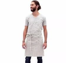 Meema Striped Crossback Bib Apron