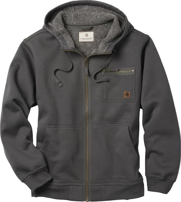 Men's Legendary Whitetails Full Zip Up Hoodie Menswear Warm Fleece Lined Sweatshirt