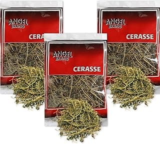 Angel Brand Dried Cerasse Leaves 0.25 0z Pouch Pack of 3 - Melon Bitter Leaf Spice Derived from Melon Plant - Provides Health Benefits - Offers Slightly Bitter & Robust Flavor