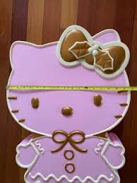 Brand New XXL Sanrio Hello Kitty pink gingerbread girl Christmas mold 26”