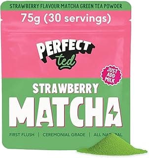 Perfect Ted Matcha | Summer Berry 75g | Ceremonial Grade Matcha Latte Powder | Japanese Matcha Tea Powder | Matcha Fuel (30 Servings)