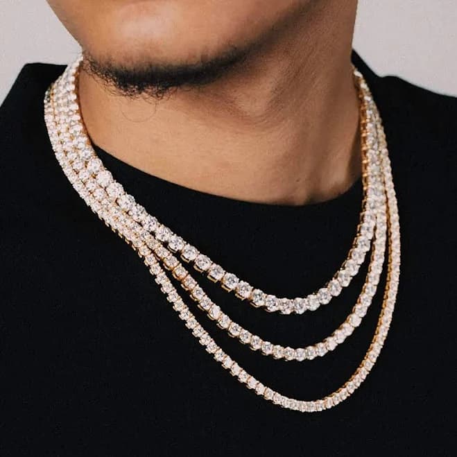 Sterling Silver Tennis Necklace