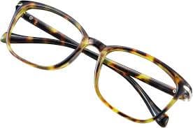 Amazon.com: VisionGlobal Blue Light Blocking Glasses for Women, Anti Eyestrain, Computer Reading, TV Glasses, Stylish Square Frame, Anti Glare(Brown Tortoise,+0.50 Magnification) : Health & Household