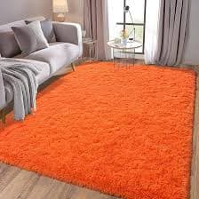 Amazon.com: Ailyei Soft Shag Rugs for Bedroom, 4x6 Orange Fluffy Shaggy Rugs for Living Room Nursery, Luxury Modern Plush Carpet Girls Boys Kids Room Dorm Indoor Home Decor, Upgrade Non-Slip : Home