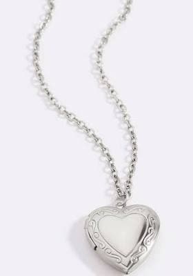 Mint & Lily Personalized Heart Locket Necklace