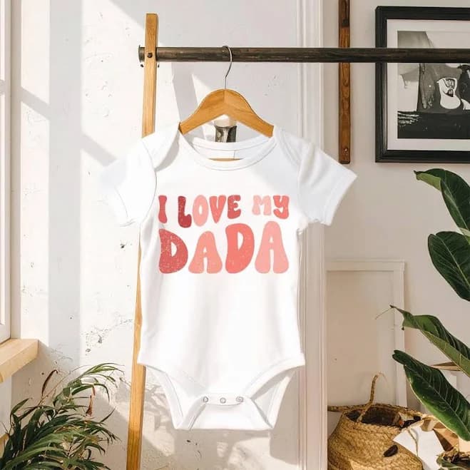 I Love My Dada Retro Onesie