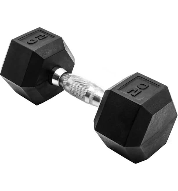 CAP Barbell Coated Rubber Hex Dumbbell