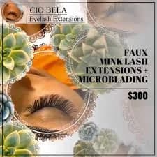 Gift Certificate: Microblading + Full Set Of Faux Mink Eyelash Extensions