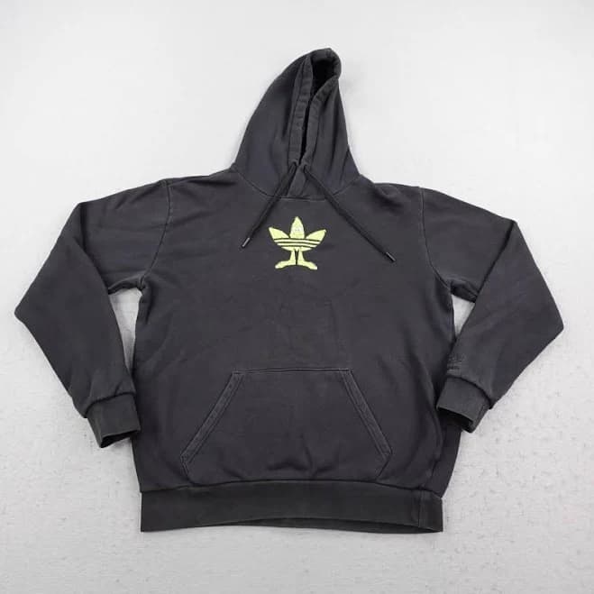 Adidas Hoodie Mens Medium Black Trefoil Monster Pullover Sweatshirt