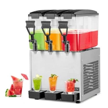 ROVSUN 7.8 Gallon 3-Tank Refrigerated Beverage Dispenser