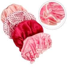 Amazon.com : Beatifufu 4pcs Double Layer Shower Caps Elastic Bathing Hats for Hair Soft and Reusable for Cooking and Spa Activities : Beauty & Personal Care