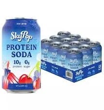 ️ SkyPop Protein Soda – Ice Pop – 10g – 12 fl oz (12pk)