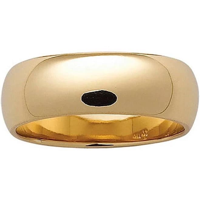 14k Gold-Plated Wide Wedding Band