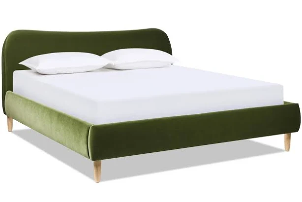 Roman Curved Headboard Upholstered Platform Bed