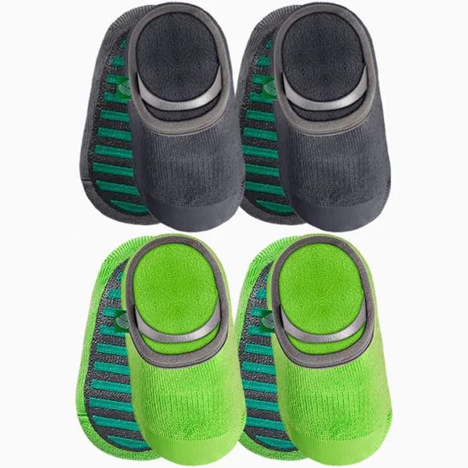 BabyShocks Toddler Non-Slip Grip Socks (4-Pack)