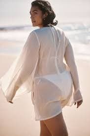 Good American Plus Mesh Swim Cover-Up Mini Dress | Anthropologie