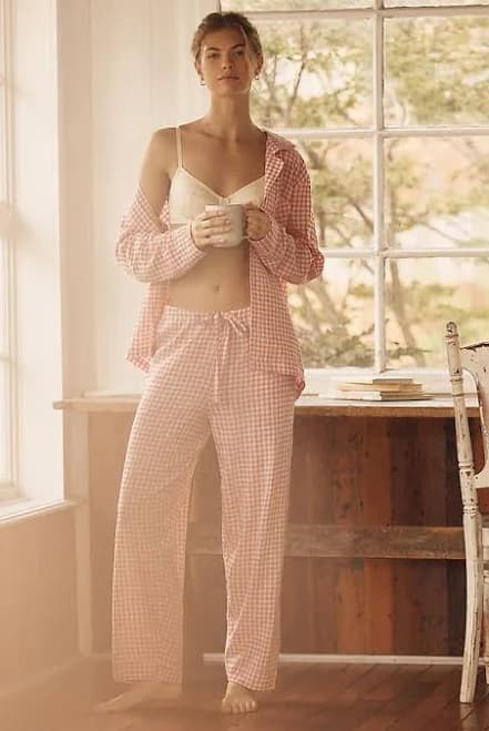 Papinelle Seersucker Gingham Pajama Set