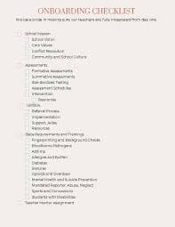 New Teacher Onboarding Checklist by Sloan Leadership | TPT