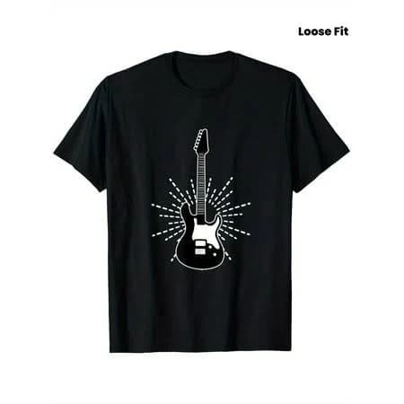 Men's Electric Guitar Graphic Loose Fit T-Shirt