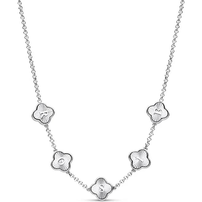 Abbott Lyon Textured Clover Custom Name Necklace