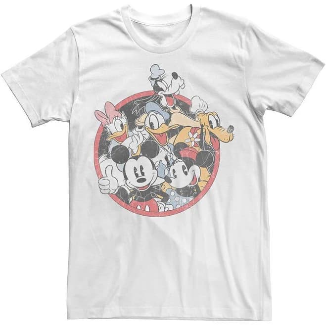 Men's Mickey Mouse & Friends Mickey & Friends Retro Group Shot T-shirt
